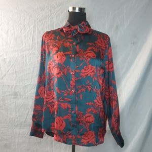VTG Floral Print Blouse